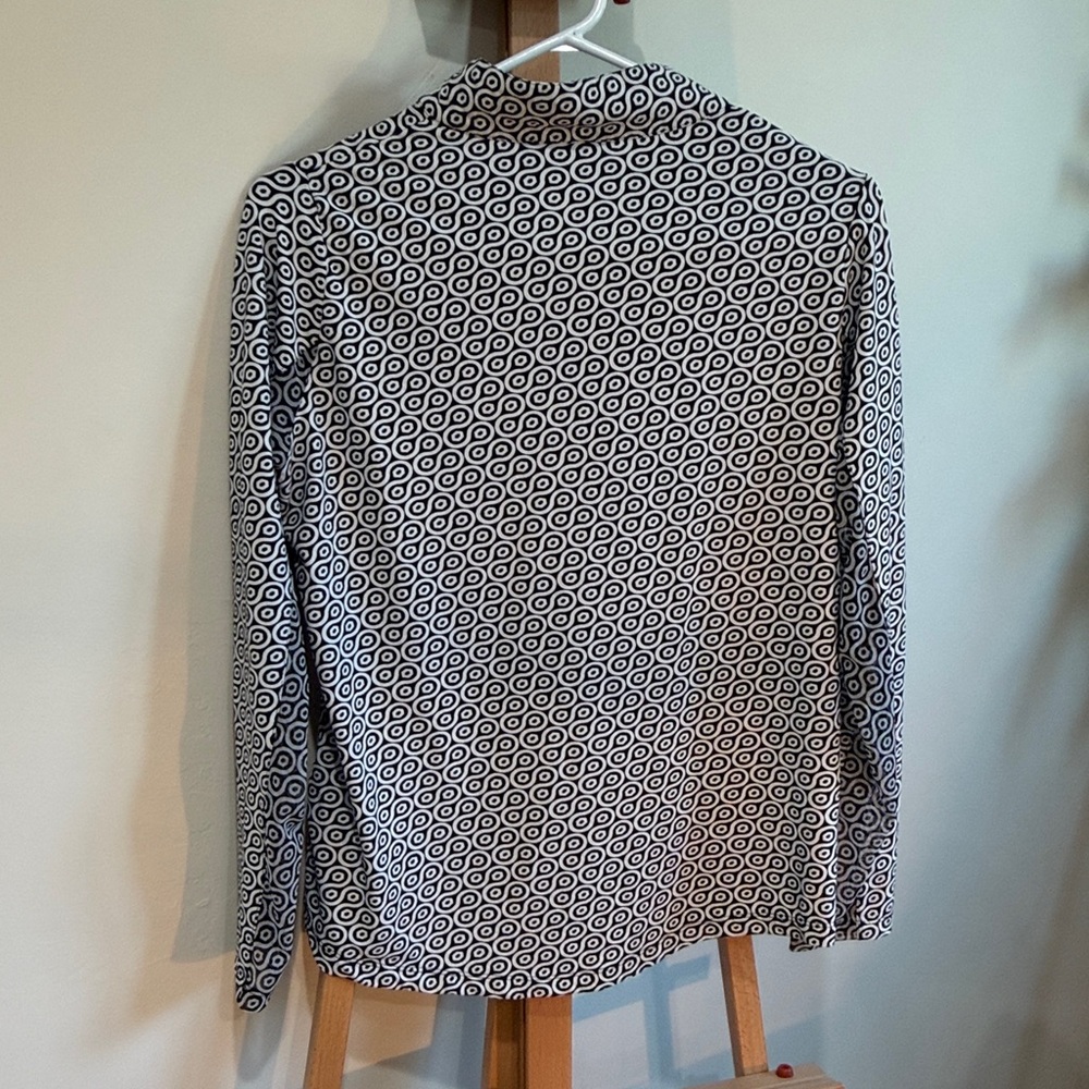 IBKUL Womens M Geometric Black and White 1/4 zip - Picture 3 of 5